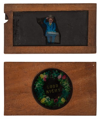 Lot 38 - Mahogany Hand Painted Magic Lantern Slides
