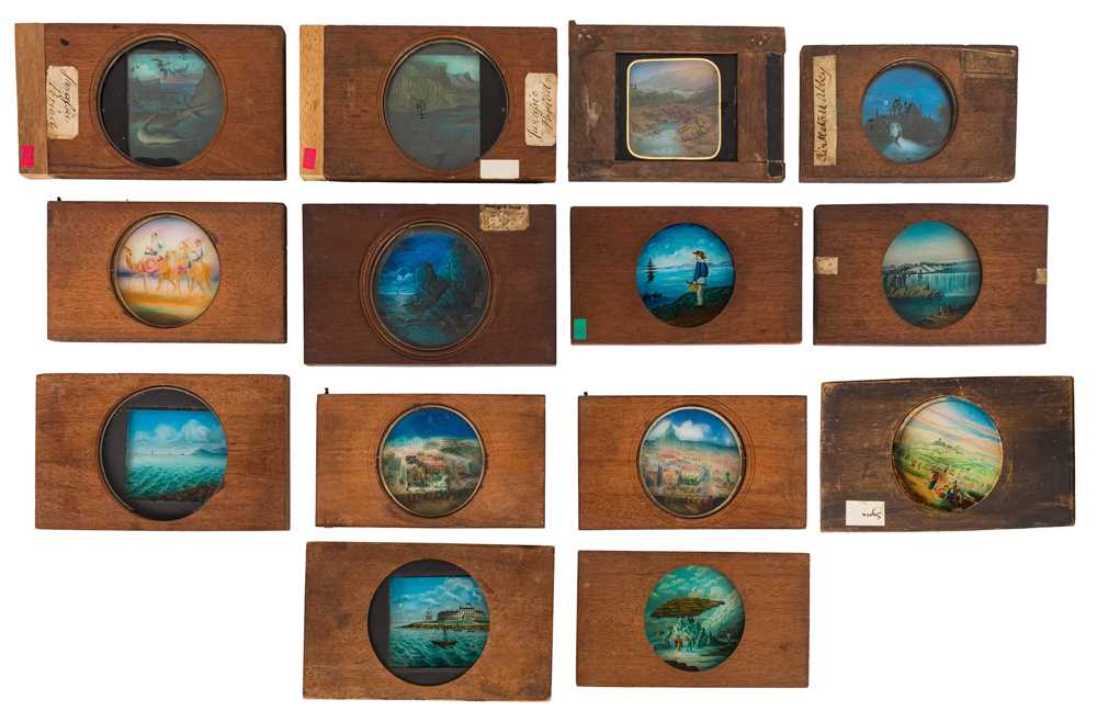 Lot 45 - Miscellaneous Mahogany Framed Magic Lantern Slides