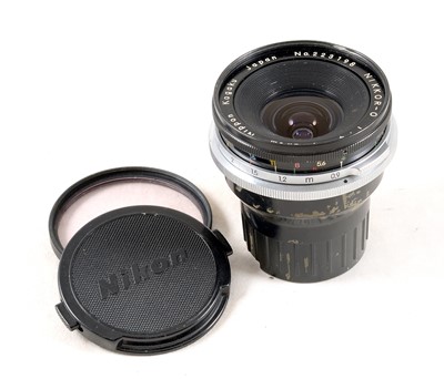 Lot 222 - Nikkor-Q 2.1cm f4 Ultra Wide lens for Nikon SLR Cameras.