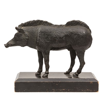 Lot 157 - 20th century school, bronze figure of a wild boar