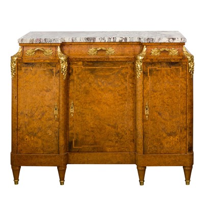 Lot 344 - A Burr Walnut and Ormulu mounted cabinet