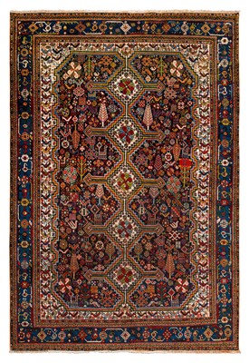 Lot 52 - An antique Neriz rug, south-west Persia, approx:186cm. x 128cm