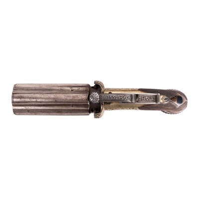Lot 84 - Edge of Manchester, a fine six-shot pepperbox revolver