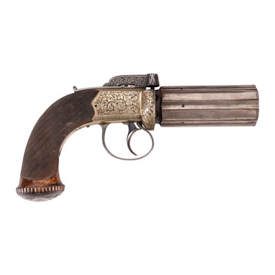 Lot 84 - Edge of Manchester, a fine six-shot pepperbox revolver