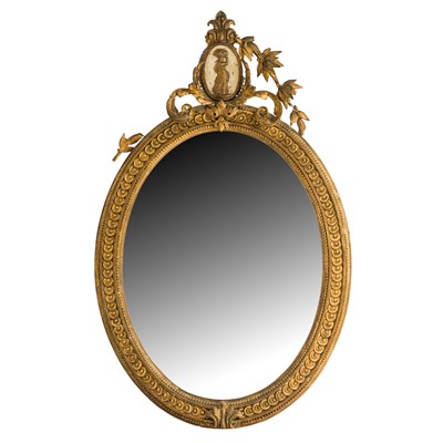Lot 509 - A pair of Neo-Classical giltwood and gesso wall mirrors