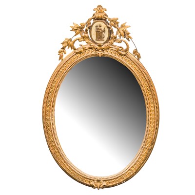 Lot 509 - A pair of Neo-Classical giltwood and gesso wall mirrors