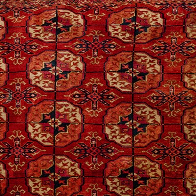 Lot 73 - An antique Tekke Bokhara carpet, Turkmenistan
