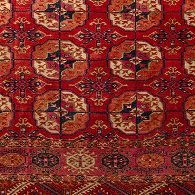 Lot 73 - An antique Tekke Bokhara carpet, Turkmenistan