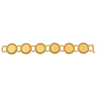 Lot 264 - Australian Nugget 15 Dollars Kangaroo coin bracelet