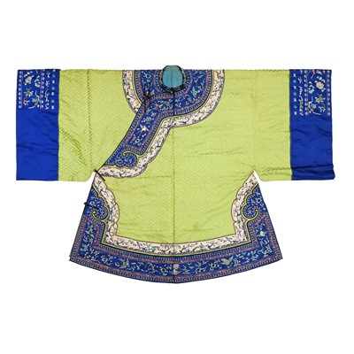Lot 397 - A Chinese silk embroidered robe, 20th century