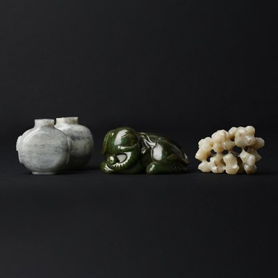Lot 145 - Four Chinese jade carvings, 20th century