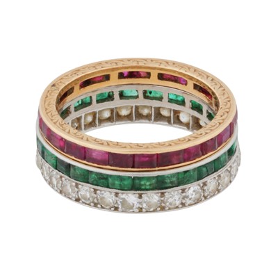 Lot 375 - Three full eternity rings