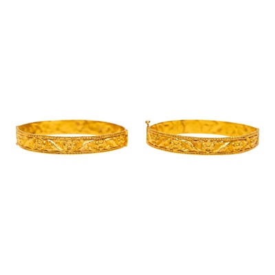 Lot 261 - Two flower bangles