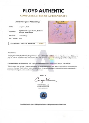 Lot 320 - Autograph Album.- Incl. the Pink Floyd with Syd Barrett