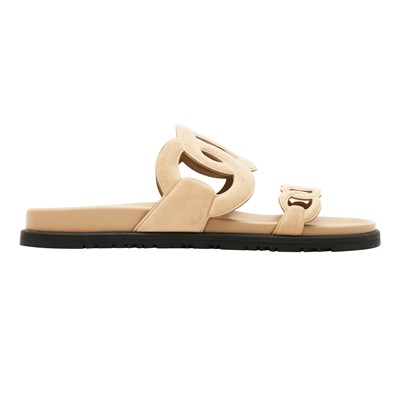 Lot 122 - Hermes Beige Sable Extra Sandal - Size 41