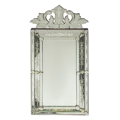 Lot 519 - A Venetian upright wall mirror