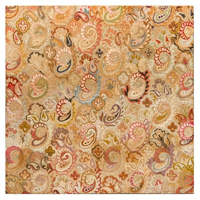 Lot 425 - Continental embroidered panel, second half of the 20th century