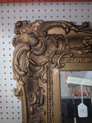 Lot 76 - A Victorian gilt wood and gesso framed mirror