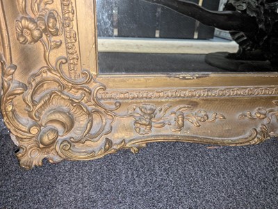 Lot 76 - A Victorian gilt wood and gesso framed mirror