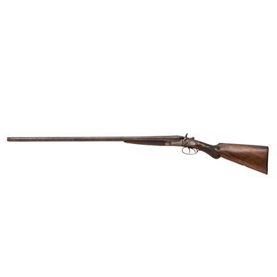 Lot 181 - A Victorian double barrel percussion sporting shotgun