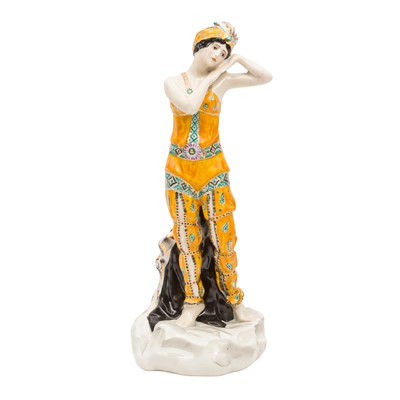 Lot 33 - Dmitri Iosifovich Ivanov for the Soviet State Porcelain Factory, figure of a ballerina