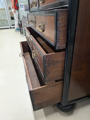 Lot 127 - An Indo-Dutch (Dutch East Indies Co.) teak and ebonised chest of drawers