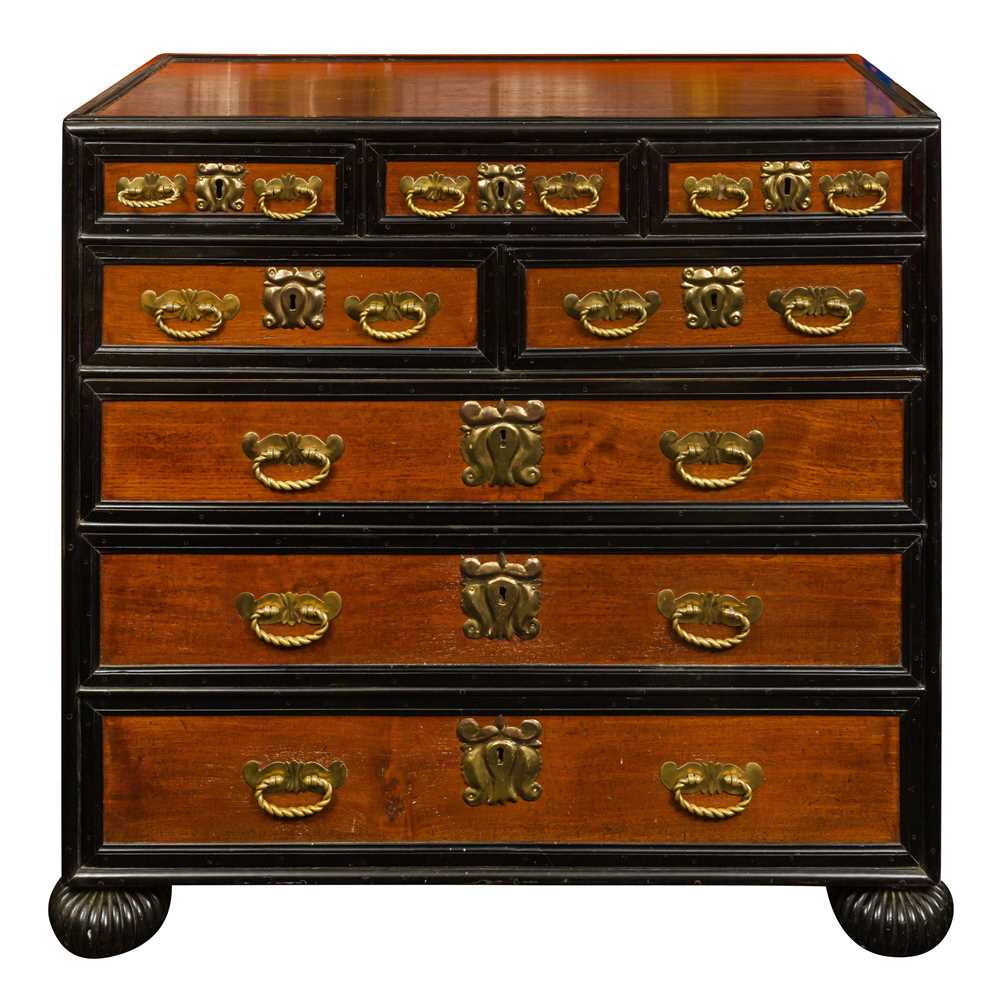 Lot 127 - An Indo-Dutch (Dutch East Indies Co.) teak and ebonised chest of drawers