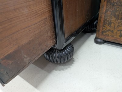 Lot 127 - An Indo-Dutch (Dutch East Indies Co.) teak and ebonised chest of drawers
