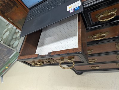 Lot 127 - An Indo-Dutch (Dutch East Indies Co.) teak and ebonised chest of drawers