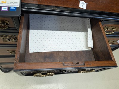 Lot 127 - An Indo-Dutch (Dutch East Indies Co.) teak and ebonised chest of drawers