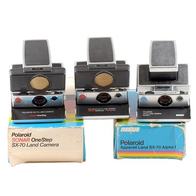 Lot 356 - Polaroid SX70 Instant Print Cameras for Spares or Repairs.
