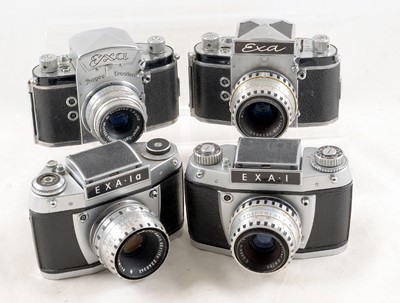 Lot 283 - 4 EXA Vintage 35mm Film Cameras.