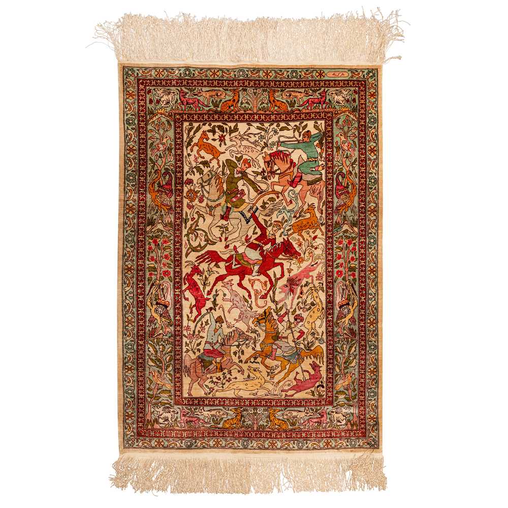 Lot 79 - An extremely fine silk Hereke rug, Turkey