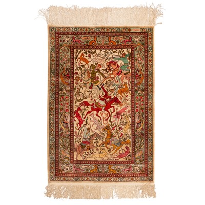 Lot 79 - An extremely fine silk Hereke rug, Turkey