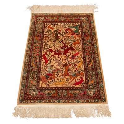 Lot 79 - An extremely fine silk Hereke rug, Turkey