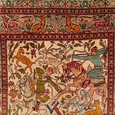 Lot 79 - An extremely fine silk Hereke rug, Turkey
