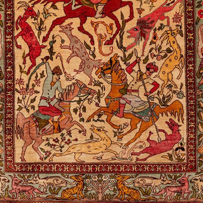 Lot 79 - An extremely fine silk Hereke rug, Turkey