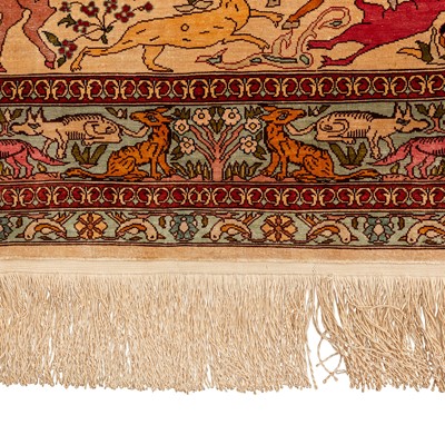 Lot 79 - An extremely fine silk Hereke rug, Turkey