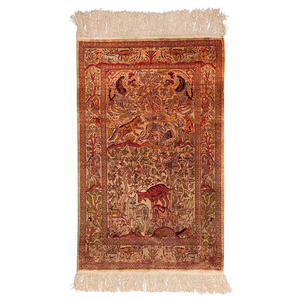 Lot 3 - An extremely fine silk Hereke rug, Turkey