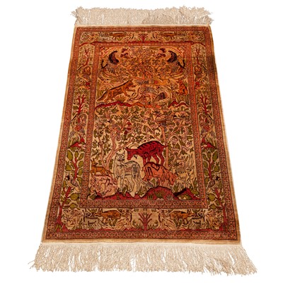 Lot 3 - An extremely fine silk Hereke rug, Turkey
