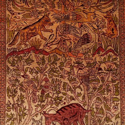 Lot 3 - An extremely fine silk Hereke rug, Turkey