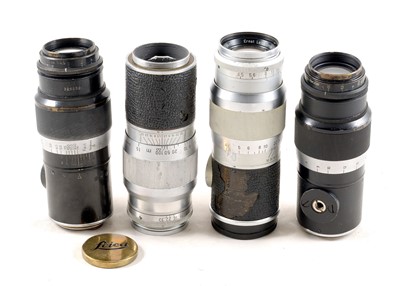 Lot 177 - Leica Screw & Leitz M Mount Telephoto Lens Group.