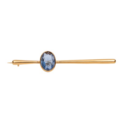 Lot 75 - A blue paste brooch