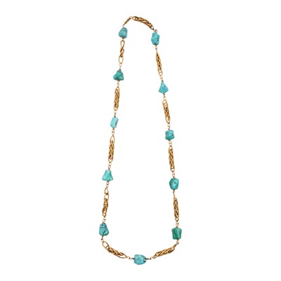 Lot 59 - A turquoise necklace