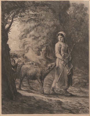 Lot 5 - After Jean-François Millet (French, 1814-1875); Felix Bracquemond (French, 1833-1914)