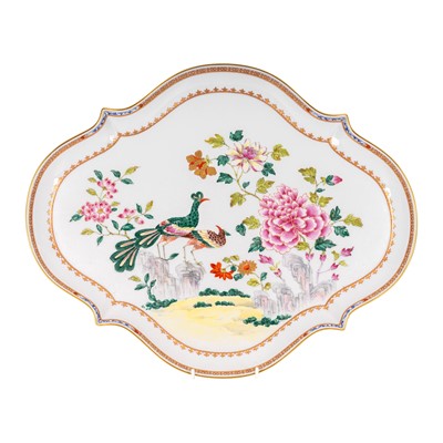Lot 29 - A Mottahedeh porcelain presentation tray, presented to Mrs Mildred R Mottahedeh