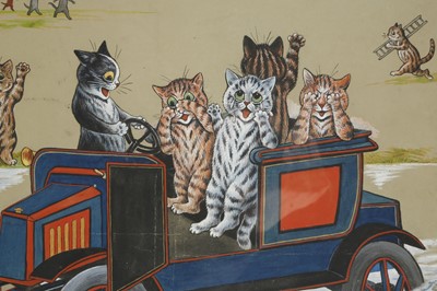 Lot 100 - Louis Wain (English, 1860-1939). 'In Deep...