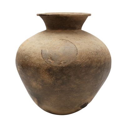 Lot 20 - A Japanese Sueki storage jar, hirokuchi-tsubo, Nara-Heian period