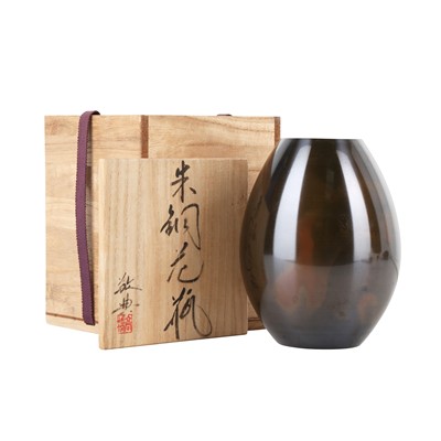 Lot 26 - A Japanese bronze vase by Takahashi Keiten (1920-2009), Taisho era