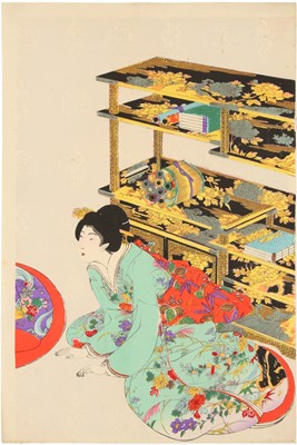 Lot 43 - Toyohara Chikanobu 豊原周延 (Japanese, 1838-1912), Meiji period